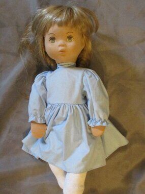 Vintage Adorable long haired cloth face/bodied doll STUPSI brand Herbert Stolle